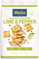 Delicate crackers lime pepper 150g
