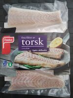 Fina fileer av torsk