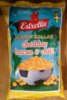 Estrella Match-bollar Cheddar, bacon & chili
