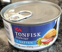 Tonfisk filébitar i vatten