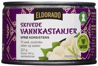 Vannkastanjer skivede