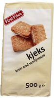 Kjeks med krem og vaniljesmak