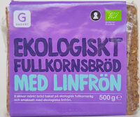 Ekologiskt fullkornsbröd med linfrön