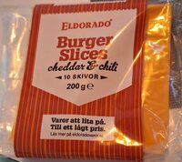 Burger Slices Cheddar & Chili