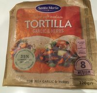 Tortilla garlic & herbs