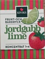 Frukt- och bärdryck jordgubb lime