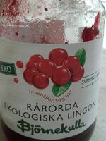 Rårörda ekologiska lingon