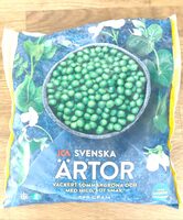 Gröna ärtor frysta