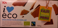 ICA i♥eco Ekologisk mjölkchoklad
