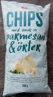 ICA Chips med smak av parmesan & örter