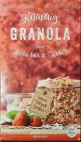 Knaprig Granola med röda bär och kokos