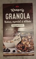 Knaprigt Granola Kakao, mandel & blåbär