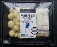 ICA Panerad Sej med kulpotatis och romsås