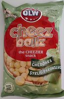 Cheez balls Med smak av cheddar & syrlig päronslush