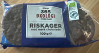 Økologiske riskager med mørk chokolade