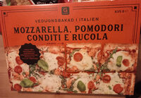 Mozzarella, pomidori conditi e rucola