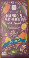 Mango Och Passionsfrukt Mörk Choklad 70% Kakao