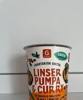 Vegetarisk gryta  Linser Pumpa & Curry