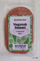 Vegansk salami, skivad