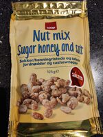 Nut mix, sugar honey and salt