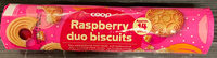 Raspberry duo biscuit
