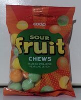 Sour Fruit Chews Taste of Pineapple, pear and lemon