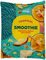 Tropical smoothiesekoitus Ananas, Mango, Papaija