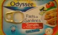 Filets de sardines tomate et petits légumes sans huile