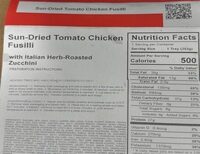 Sun dried tomato chicken fusilli