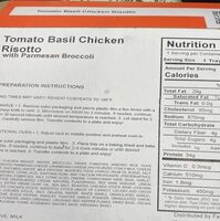 Tomato basil chicken risotto