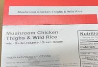 Mushroom chicken tighs & wild rice