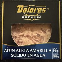 Atun aleta amarilla solido en agua