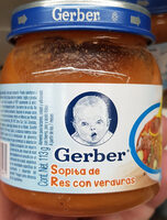 Alimento para lactantes Gerber sopa con res y verduras