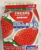 Fresas congelada con azucar