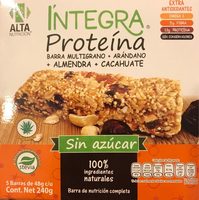 Integra proteína barra multigrano, arándano, almendra y cacahuate
