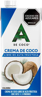 Crema de coco A DE COCO libre alta fructosa (1 lt)