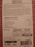 Salami de poulet
