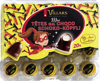 Chocolat Villars Noir Mini Têtes au Choco 20x10g