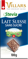 Chocolat Villars Lait Sans sucre ajouté 100g