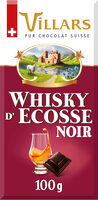 Chocolat Villars Noir Whisky Tourbé d'Ecosse 100g