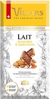 Chocolat Villars Lait Amandes et Spéculoos 180g