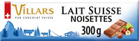 Chocolat Villars Lait Suisse Noisettes 300g
