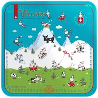 Boîte Métal Assortiment Papillotes Pralinés Suisse Mumu Cow Villars 250g
