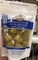 Griechische Oliven gefüllt mit Knoblauch