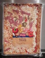 Pizza Toscana cuite au four à pierre