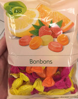 Bonbons à  l'arôme de framboise d'orange et de citron