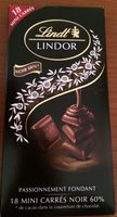 Lindor Mini carrés noir 60% - Passionnément fondant