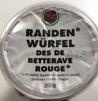 Dés de betterave rouge