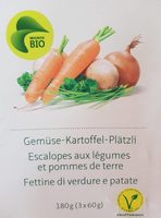 Escalopes aux légumes et pommes de terre