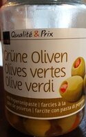 Qualité &prix Olives vertes avec pâte de poivron